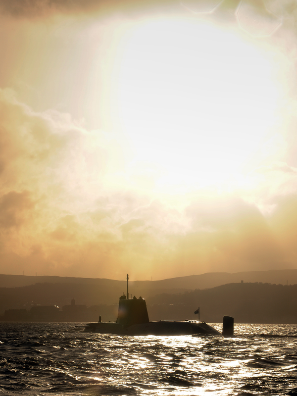HMS Astute S119 Astute Class Submarine 2009 Sunset