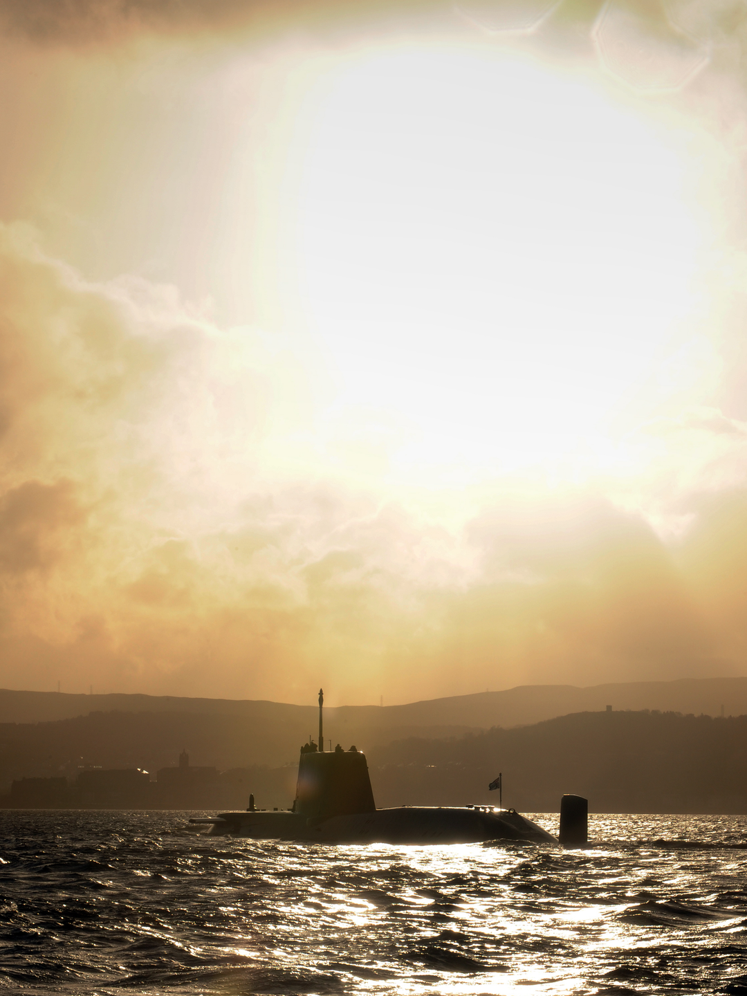 HMS Astute (S119) Photo Print - At Sunset 2009 - Royal Navy Astute Class Submarine Hampshire Prints 6 x 4 No Frame No