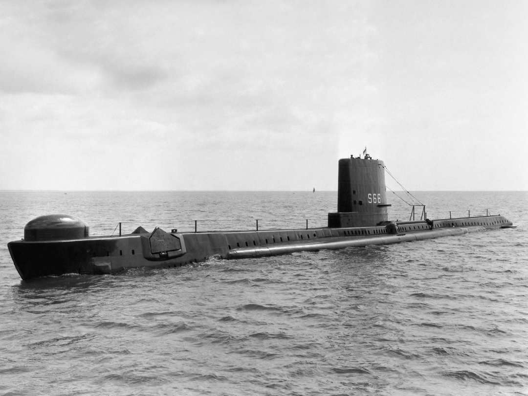 HMS Alderney S66 Amphion Class Submarine 1958 Port Side