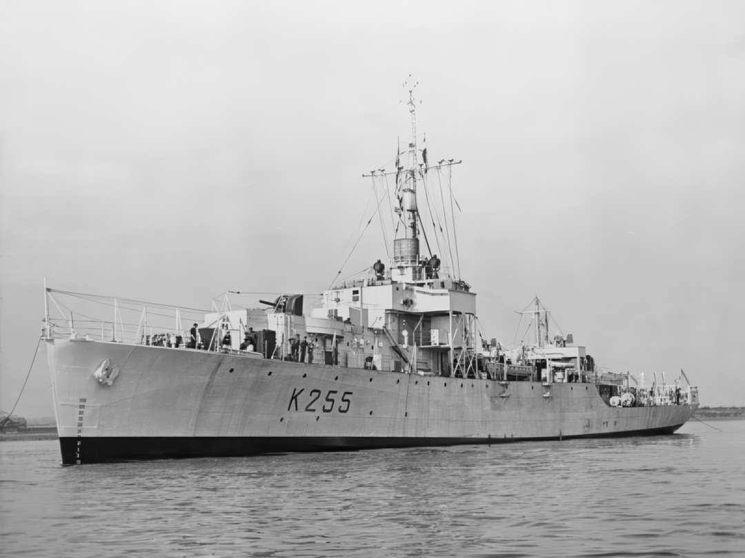 HMS Ballinderry (K255) Royal Navy River Class Frigate At Anchor 1943 Photo Print Wall Art Decor Posters, Prints, & Visual Artwork Hampshire Prints 6 x 4 No Frame No