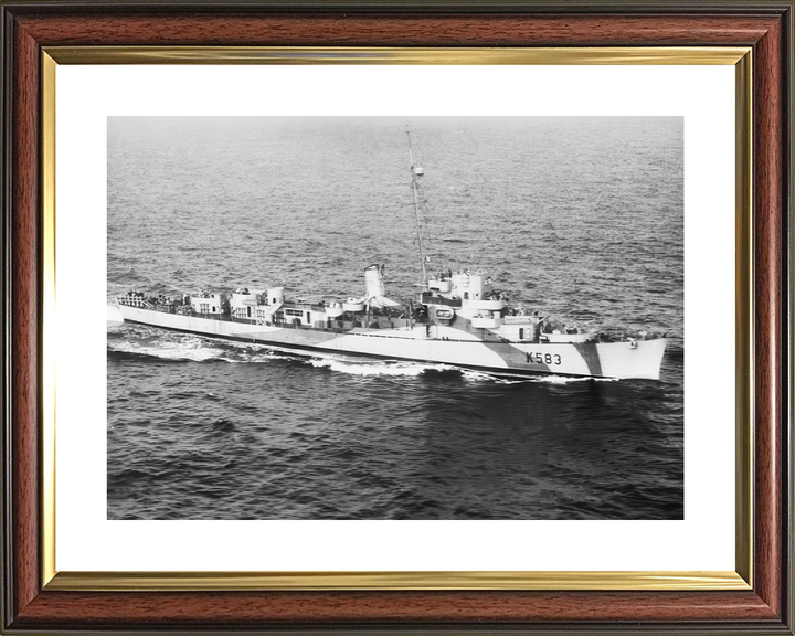 HMS Hotham (K583) Royal Navy Captain Class Frigate At Sea 1944 Photo Print Wall Art Decor - Posters, Prints, & Visual Artwork - by Hampshire Prints (image 8 of 9)