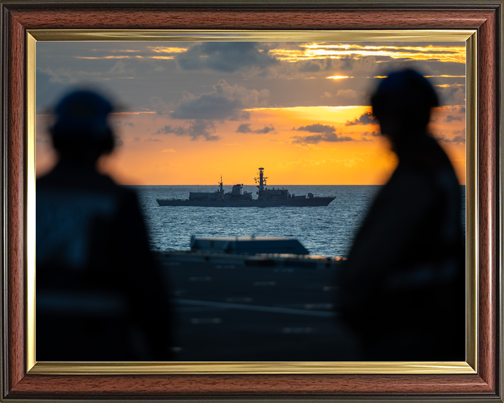 HMS Richmond F239 Type 23 Frigate July 2025 From HMS Prince of Wales Photo Print - Posters, Prints, & Visual Artwork - by Hampshire Prints (image 9 of 9)
