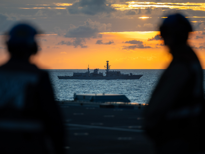 HMS Richmond F239 Type 23 Frigate July 2025 From HMS Prince of Wales Photo Print - Posters, Prints, & Visual Artwork - by Hampshire Prints (image 1 of 9)