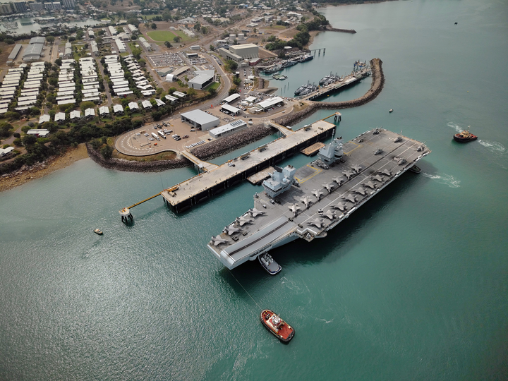 HMS Prince of Wales (R09) Photo Print - Darwin 2025 - Royal Navy Queen Elizabeth Class Aircraft Carrier Hampshire Prints 6 x 4 No Frame No