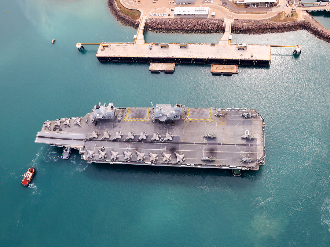 HMS Prince of Wales R09 Queen Elizabeth Class Aircraft Carrier July 2025 Visits Darwin Photo Print - Posters, Prints, & Visual Artwork - by Hampshire Prints (image 1 of 9)