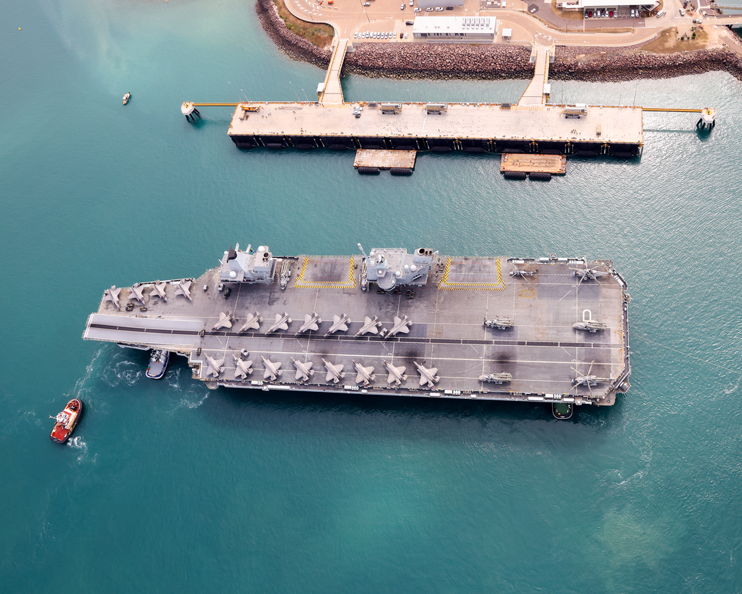 HMS Prince of Wales (R09) Photo Print - Visits Darwin 2025 - Royal Navy Queen Elizabeth Class Aircraft Carrier Hampshire Prints 6 x 4 No Frame No