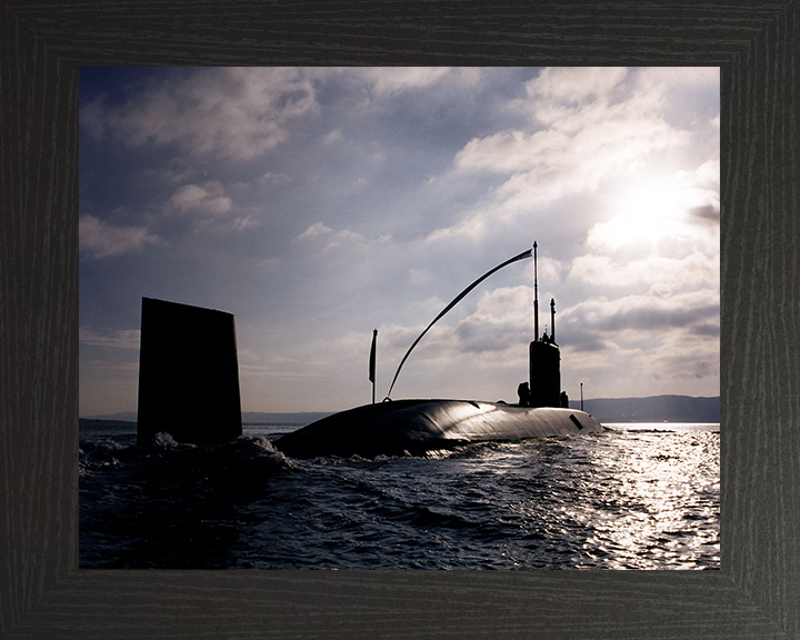 HMS Torbay (S90) Trafalgar Class Submarine Photo Print Gareloch Royal Navy Wall Art Naval Decor Posters, Prints, & Visual Artwork Hampshire Prints 10 x 8 Black Frame No
