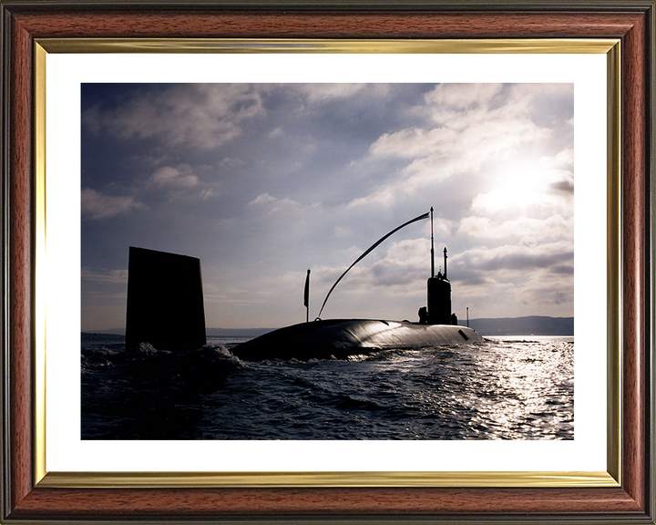HMS Torbay (S90) Trafalgar Class Submarine Photo Print Gareloch Royal Navy Wall Art Naval Decor Posters, Prints, & Visual Artwork Hampshire Prints 10 x 8 Classic Frame Yes