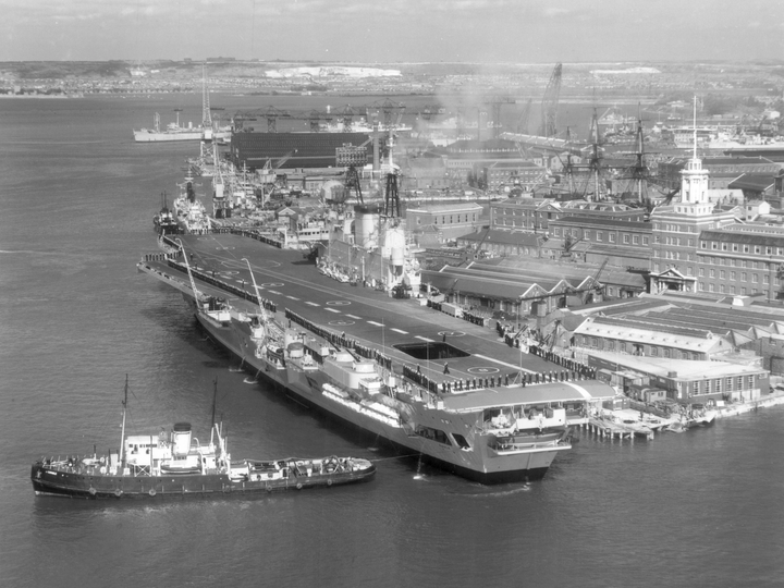 HMS Eagle (R05) Photo Print - Portsmouth 1964 - Royal Navy Audacious Class Aircraft Carrier Hampshire Prints 6 x 4 No Frame No