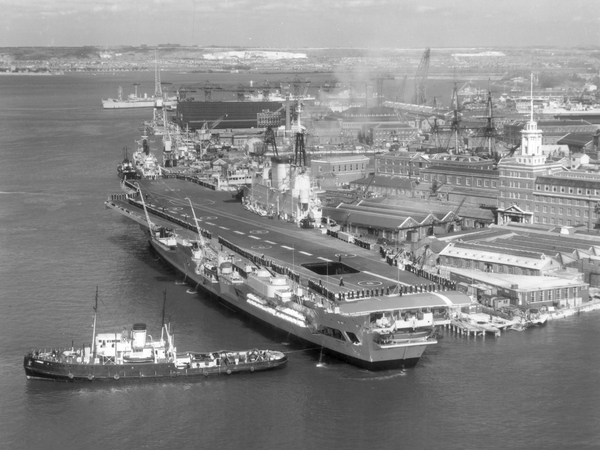 HMS Eagle R05 Audacious Class Aircraft Carrier 1964 Portsmouth