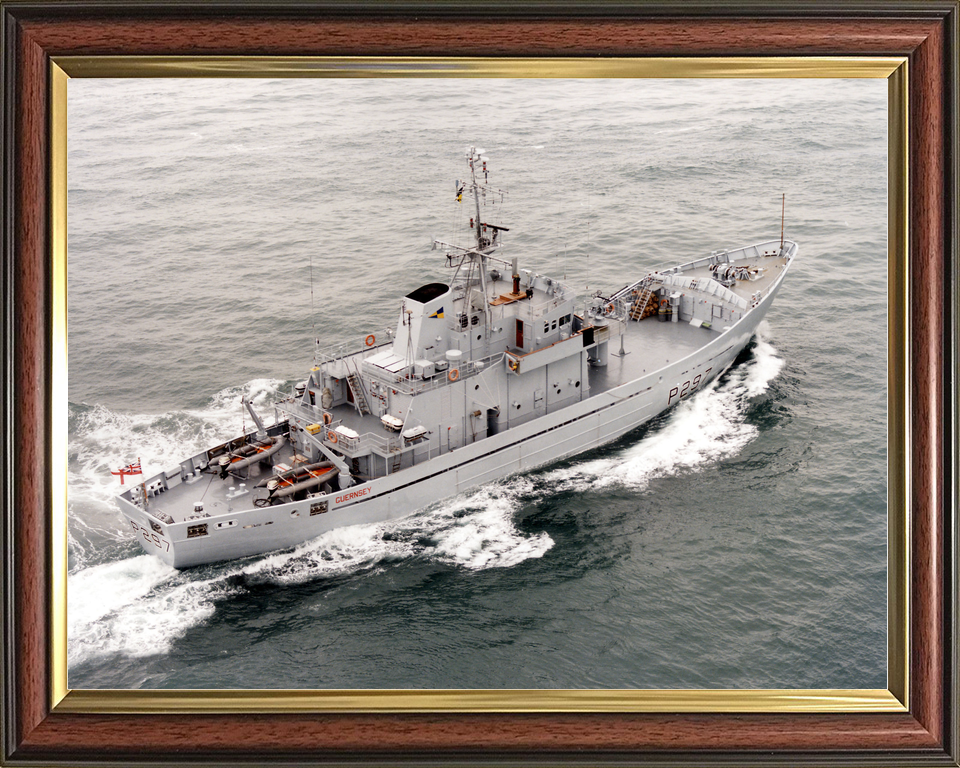 HMS Guernsey (P297) Royal Navy Island Class Patrol Vessel At Sea 1997 Photo Print Wall Art Decor - Posters, Prints, & Visual Artwork - by Hampshire Prints (image 9 of 9)