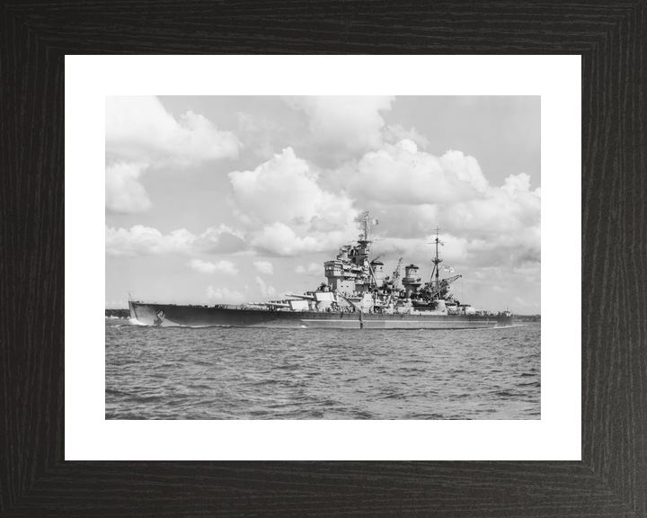 HMS Howe (32) Royal Navy King George V Class Battleship Auckland 1945 Photo Print Wall Art Decor - Posters, Prints, & Visual Artwork - by Hampshire Prints (image 2 of 9)