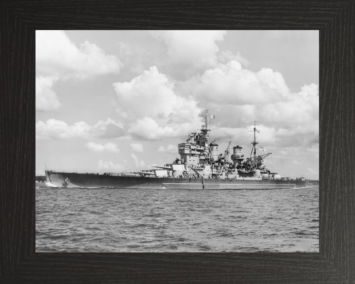 HMS Howe (32) Royal Navy King George V Class Battleship Auckland 1945 Photo Print Wall Art Decor - Posters, Prints, & Visual Artwork - by Hampshire Prints (image 3 of 9)