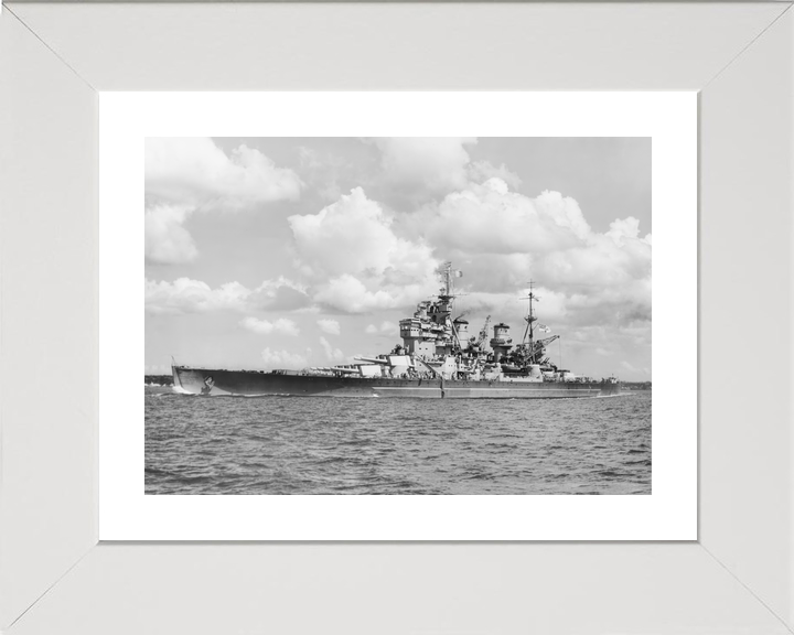 HMS Howe (32) Royal Navy King George V Class Battleship Auckland 1945 Photo Print Wall Art Decor - Posters, Prints, & Visual Artwork - by Hampshire Prints (image 4 of 9)