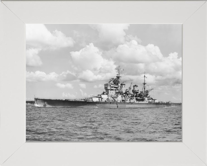 HMS Howe (32) Royal Navy King George V Class Battleship Auckland 1945 Photo Print Wall Art Decor - Posters, Prints, & Visual Artwork - by Hampshire Prints (image 5 of 9)