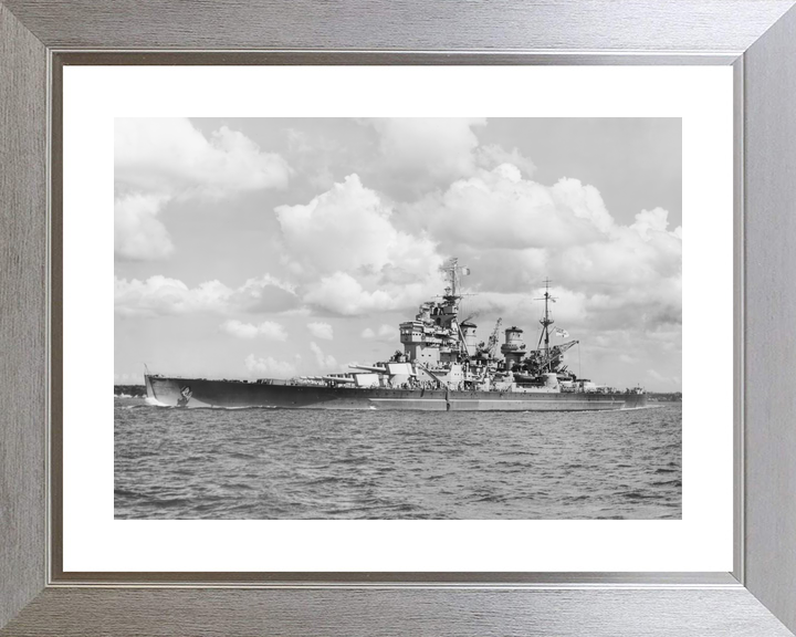 HMS Howe (32) Royal Navy King George V Class Battleship Auckland 1945 Photo Print Wall Art Decor - Posters, Prints, & Visual Artwork - by Hampshire Prints (image 6 of 9)