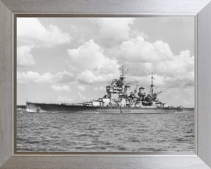 HMS Howe (32) Royal Navy King George V Class Battleship Auckland 1945 Photo Print Wall Art Decor - Posters, Prints, & Visual Artwork - by Hampshire Prints (image 7 of 9)