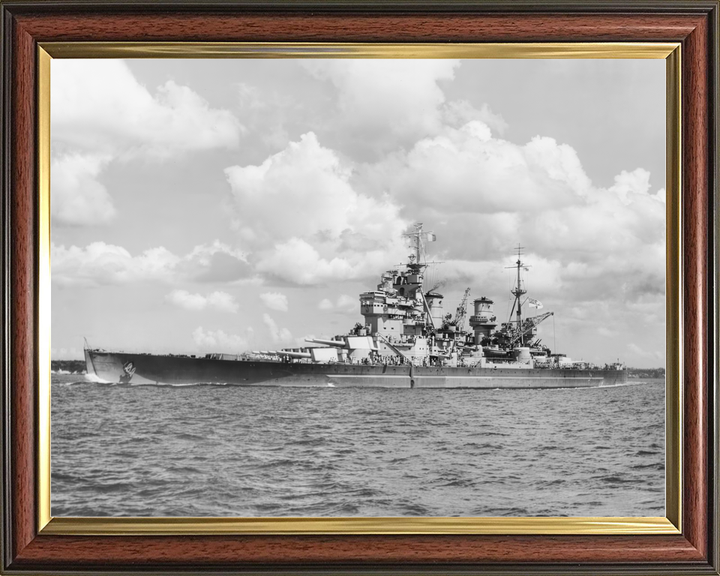HMS Howe (32) Royal Navy King George V Class Battleship Auckland 1945 Photo Print Wall Art Decor - Posters, Prints, & Visual Artwork - by Hampshire Prints (image 9 of 9)