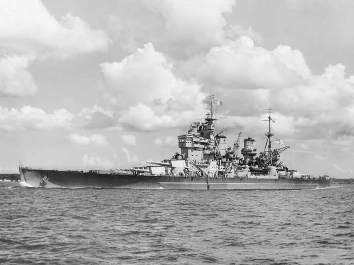 HMS Howe (32) Royal Navy King George V Class Battleship Auckland 1945 Photo Print Wall Art Decor - Posters, Prints, & Visual Artwork - by Hampshire Prints (image 1 of 9)