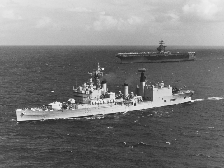 HMS Blake (C99) Photo Print - At Sea 1975 - Royal Navy Tiger Class Light Cruiser