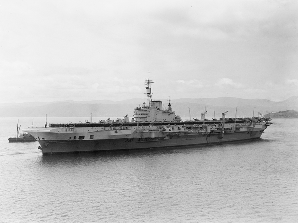 HMS Indefatigable R10 Implacable Class Aircraft Carrier November 1945