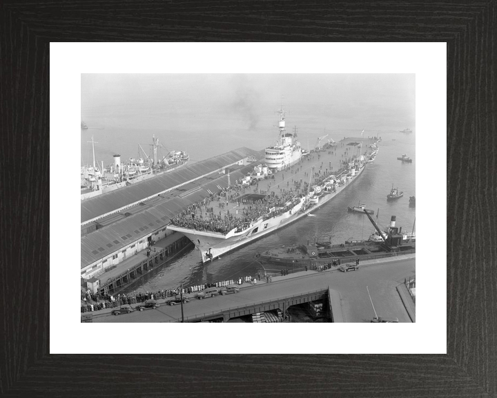 HMS Implacable (R86) Royal Navy Implacable Class Aircraft Carrier Vancouver 1947 Photo Print Wall Art Decor - Posters, Prints, & Visual Artwork - by Hampshire Prints (image 2 of 9)