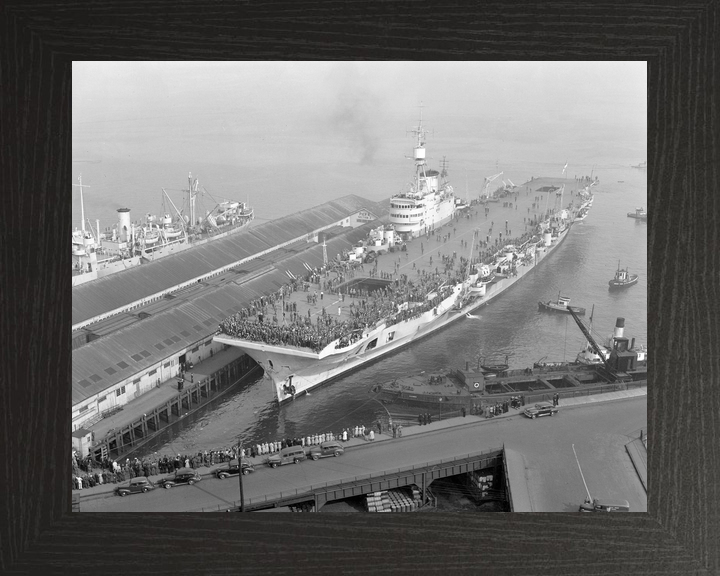 HMS Implacable (R86) Royal Navy Implacable Class Aircraft Carrier Vancouver 1947 Photo Print Wall Art Decor - Posters, Prints, & Visual Artwork - by Hampshire Prints (image 3 of 9)