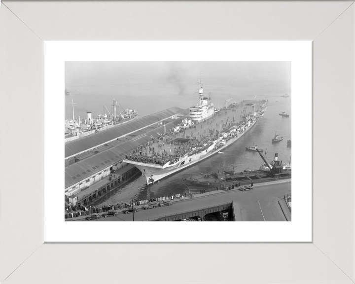 HMS Implacable (R86) Royal Navy Implacable Class Aircraft Carrier Vancouver 1947 Photo Print Wall Art Decor - Posters, Prints, & Visual Artwork - by Hampshire Prints (image 4 of 9)