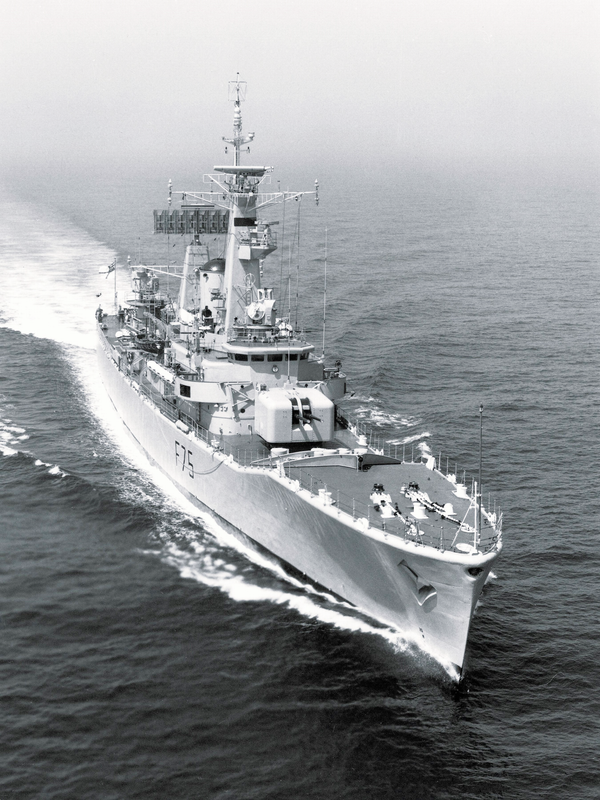 HMS Charybdis F75 Leander Class Frigate 1976 At Sea