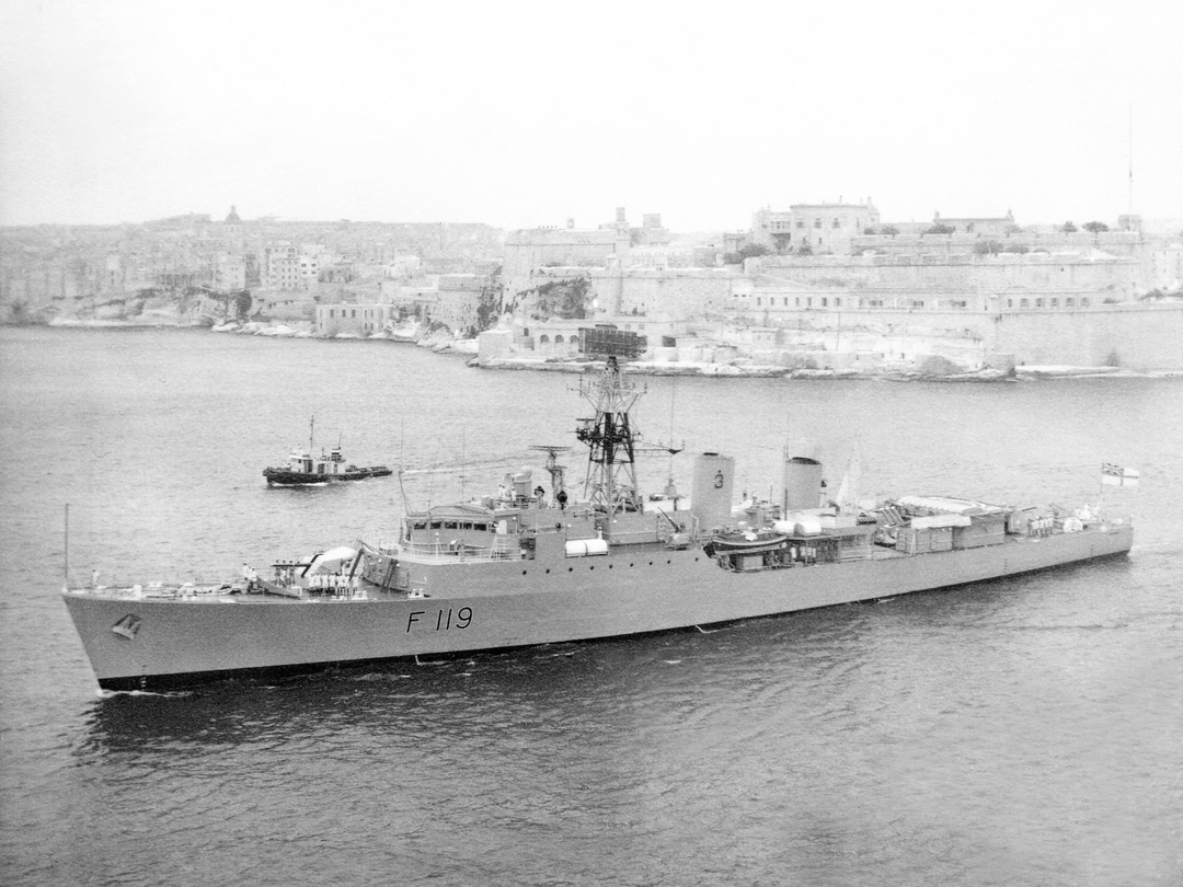 HMS Eskimo (F119) Royal Navy Tribal Class Frigate Valletta 1967 Photo Print Wall Art Decor - Posters, Prints, & Visual Artwork - by Hampshire Prints (image 1 of 9)