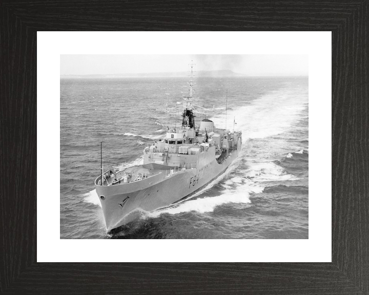 HMS Exmouth (F84) Royal Navy Blackwood Class Frigate At Sea 1970 Photo Print Wall Art Decor - Posters, Prints, & Visual Artwork - by Hampshire Prints (image 2 of 9)