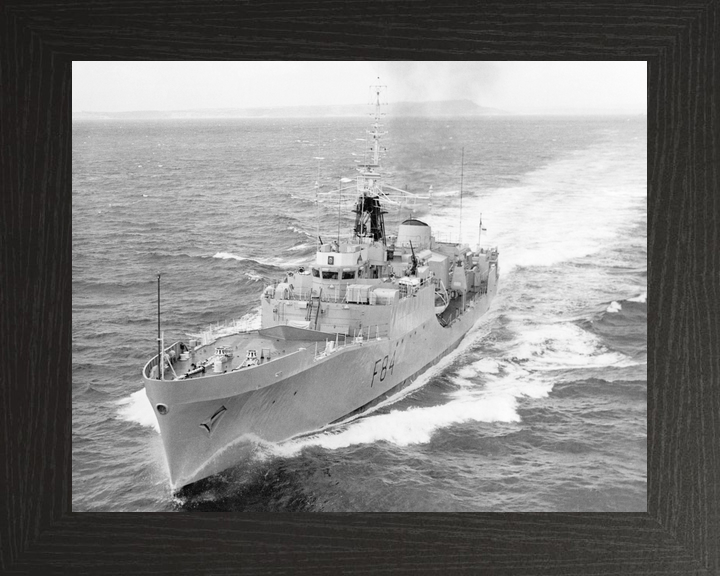 HMS Exmouth (F84) Royal Navy Blackwood Class Frigate At Sea 1970 Photo Print Wall Art Decor - Posters, Prints, & Visual Artwork - by Hampshire Prints (image 3 of 9)