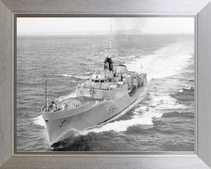 HMS Exmouth (F84) Royal Navy Blackwood Class Frigate At Sea 1970 Photo Print Wall Art Decor - Posters, Prints, & Visual Artwork - by Hampshire Prints (image 7 of 9)