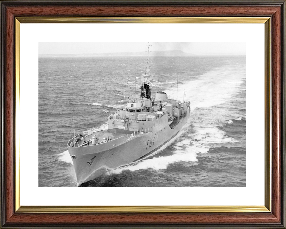 HMS Exmouth (F84) Royal Navy Blackwood Class Frigate At Sea 1970 Photo Print Wall Art Decor - Posters, Prints, & Visual Artwork - by Hampshire Prints (image 8 of 9)