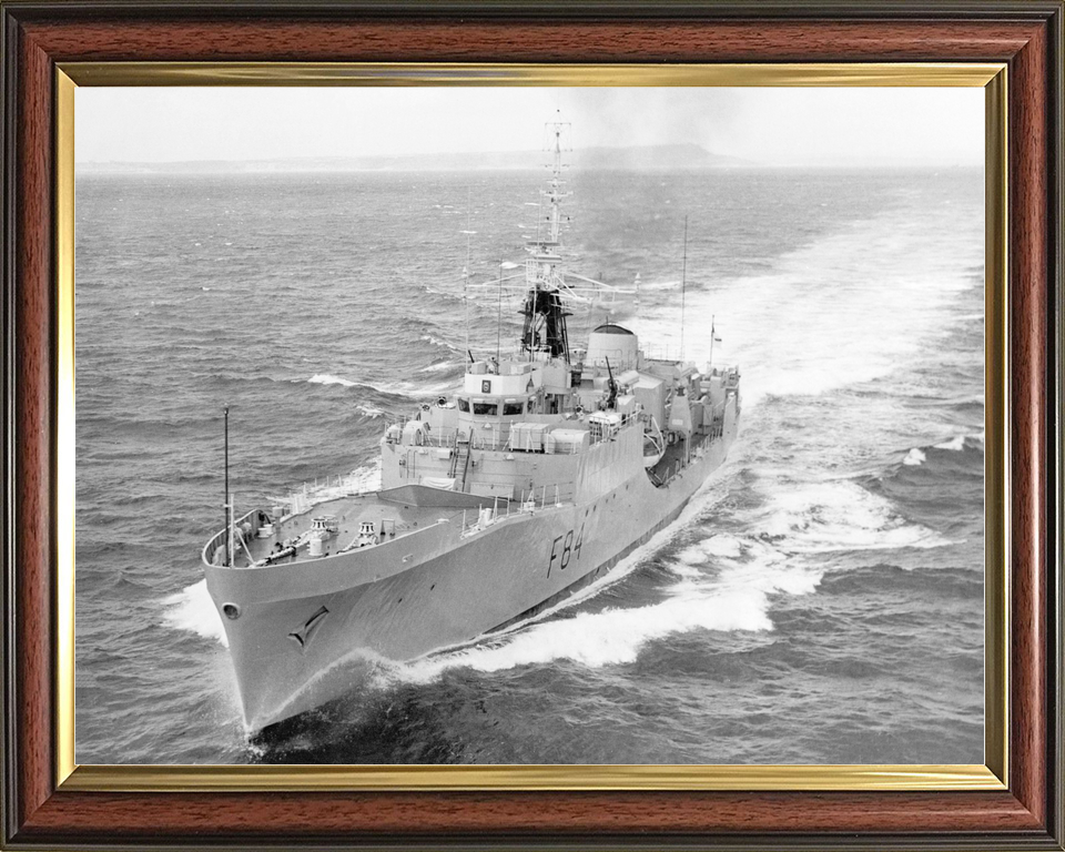 HMS Exmouth (F84) Royal Navy Blackwood Class Frigate At Sea 1970 Photo Print Wall Art Decor - Posters, Prints, & Visual Artwork - by Hampshire Prints (image 9 of 9)