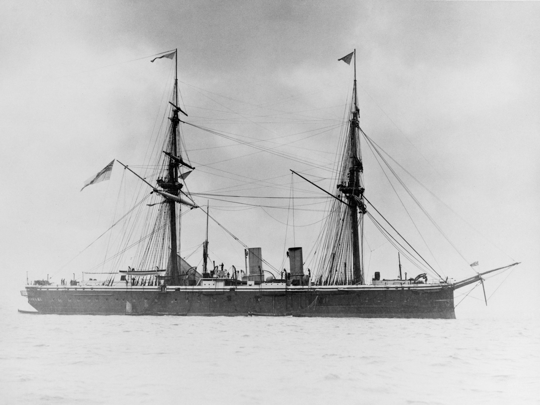 HMS Temeraire (1876) Photo Print - Paying Off 1891 - Royal Navy Ironclad Battleship Hampshire Prints 6 x 4 No Frame No