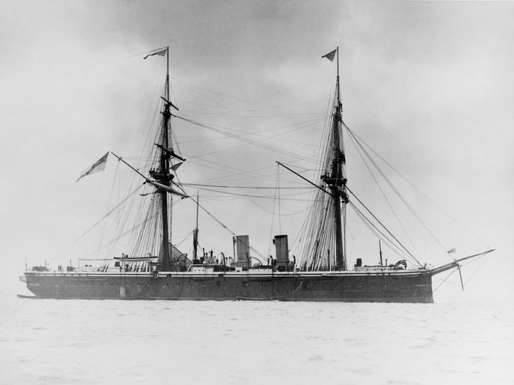 HMS Temeraire (1876) Photo Print - Paying Off 1891 - Royal Navy Ironclad Battleship Hampshire Prints 6 x 4 No Frame No