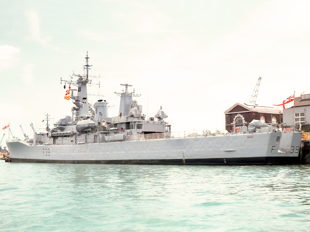 HMS Naiad F39 Leander Class Frigate June 1984 Photo Print - Posters, Prints, & Visual Artwork - by Hampshire Prints (image 1 of 9)