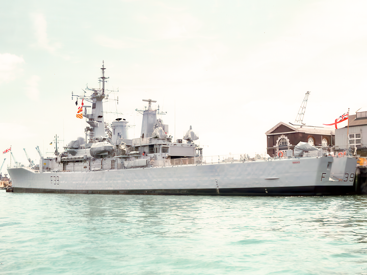 HMS Naiad F39 Leander Class Frigate June 1984 Photo Print - Posters, Prints, & Visual Artwork - by Hampshire Prints (image 1 of 9)