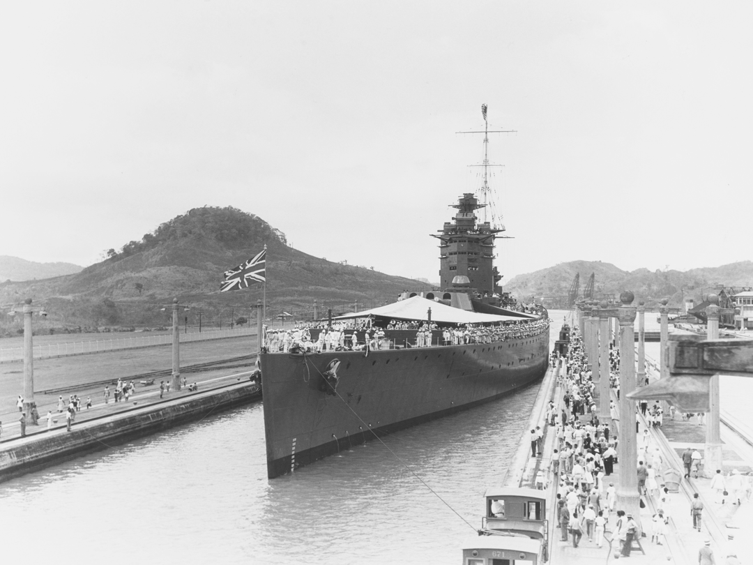 HMS Nelson (28) Photo Print - Panama Canal 1930 - Royal Navy Nelson Class Battleship Hampshire Prints 6 x 4 No Frame No