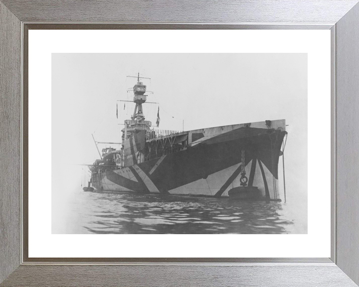 HMS Furious (47) Royal Navy Modified Aircraft Carrier At Sea Photo Print Wall Art Decor - Posters, Prints, & Visual Artwork - by Hampshire Prints (image 6 of 9)