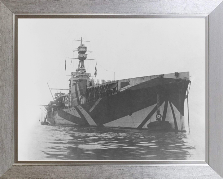 HMS Furious (47) Royal Navy Modified Aircraft Carrier At Sea Photo Print Wall Art Decor - Posters, Prints, & Visual Artwork - by Hampshire Prints (image 7 of 9)