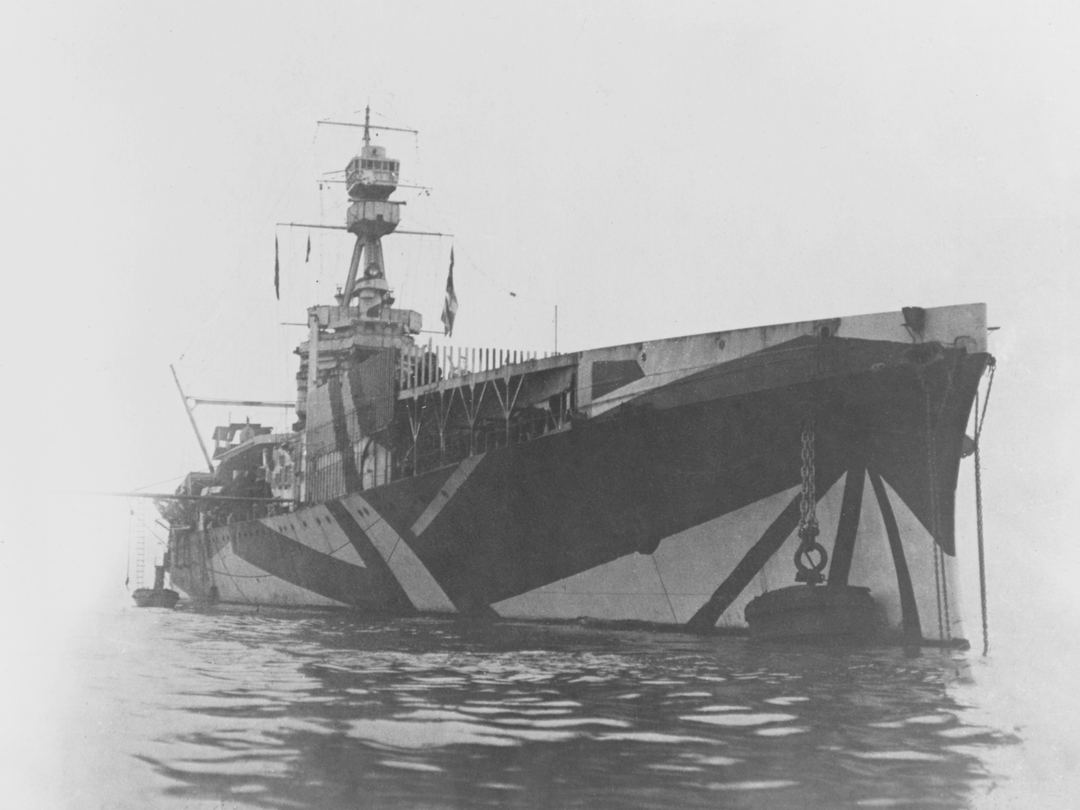 HMS Furious (47) Royal Navy Modified Aircraft Carrier At Sea Photo Print Wall Art Decor - Posters, Prints, & Visual Artwork - by Hampshire Prints (image 1 of 9)