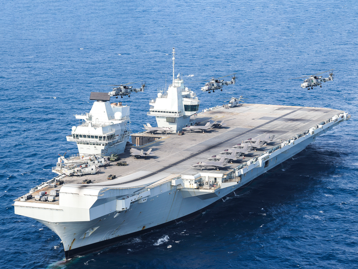 HMS Prince of Wales (R09) Photo Print - With Wildcats 2025 - Royal Navy Queen Elizabeth Class Aircraft Carrier Hampshire Prints 6 x 4 No Frame No