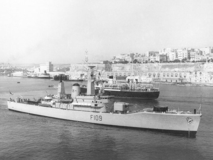HMS Leander (F109) Photo Print - Malta 1966 - Royal Navy Leander Class Frigate