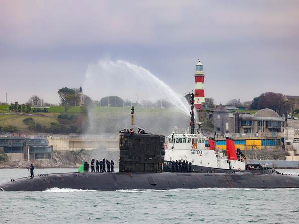 HMS Triumph S93 Trafalgar Class Submarine December 2024 Paying Off Salute