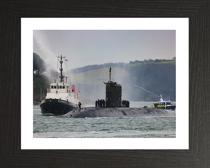HMS Triumph (S93) Photo Print - Paying Off 2024 - Royal Navy Trafalgar Class Submarine Posters, Prints, & Visual Artwork Hampshire Prints 10 x 8 Black Frame Yes