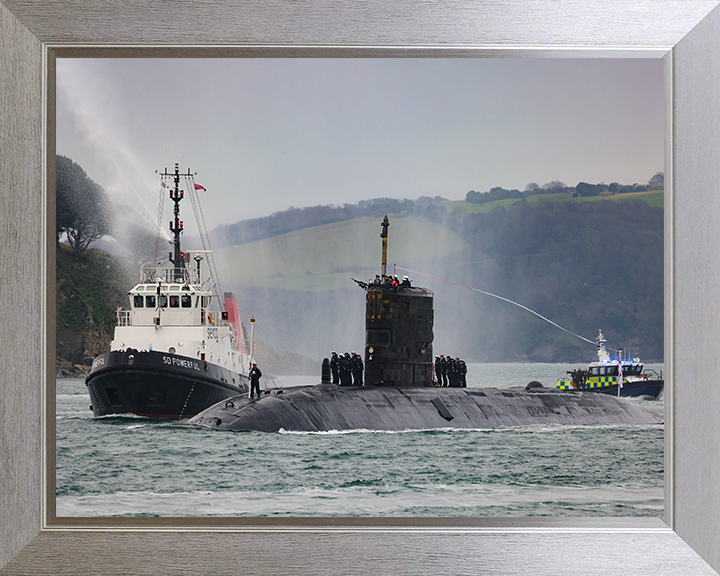 HMS Triumph (S93) Photo Print - Paying Off 2024 - Royal Navy Trafalgar Class Submarine Posters, Prints, & Visual Artwork Hampshire Prints 10 x 8 Silver Frame No