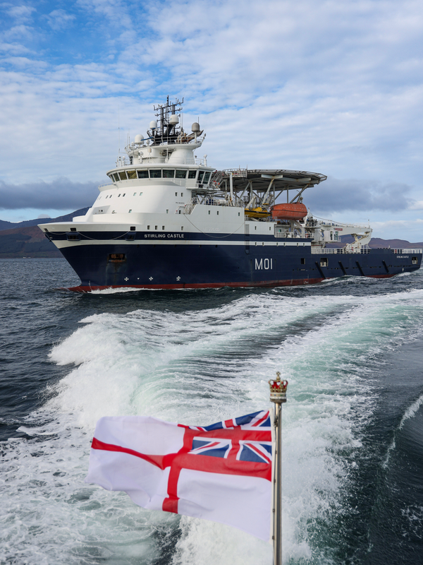 HMS Stirling Castle M01 Mine Countermeasures Support Vessel 2025