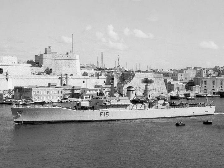 HMS Euryalus (F15) Photo Print - Malta 1964 - Royal Navy Leander Class Frigate
